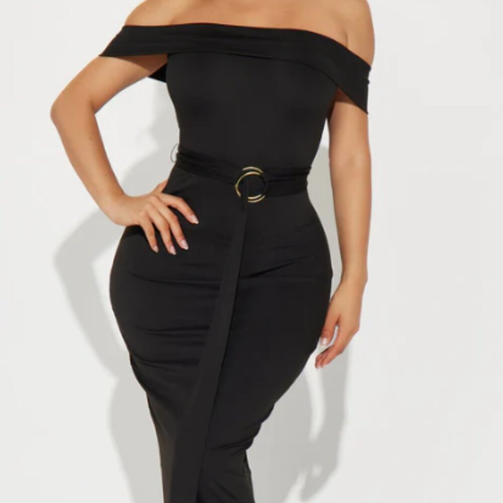 Dress: Sculpt With My Love Maxi Dress - Black